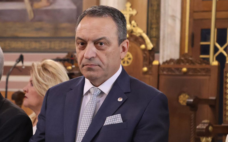 Ο Βασίλης Στίγκας στις εκδηλώσεις για τα 80 χρόνια από το τέλος του Β' Παγκοσμίου Πολέμου