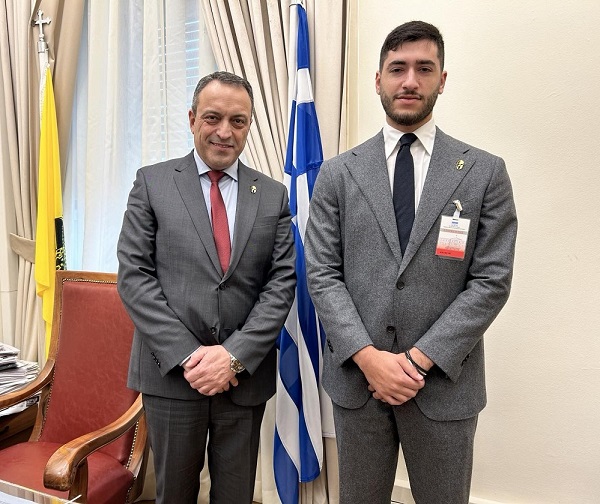 Συνάντηση του Προέδρου της Κ.Ο. «ΣΠΑΡΤΙΑΤΕΣ», Β. Στίγκα, με τον αντιπρόσωπο των Νέων Ελλήνων Εθνικιστών των ΗΠΑ