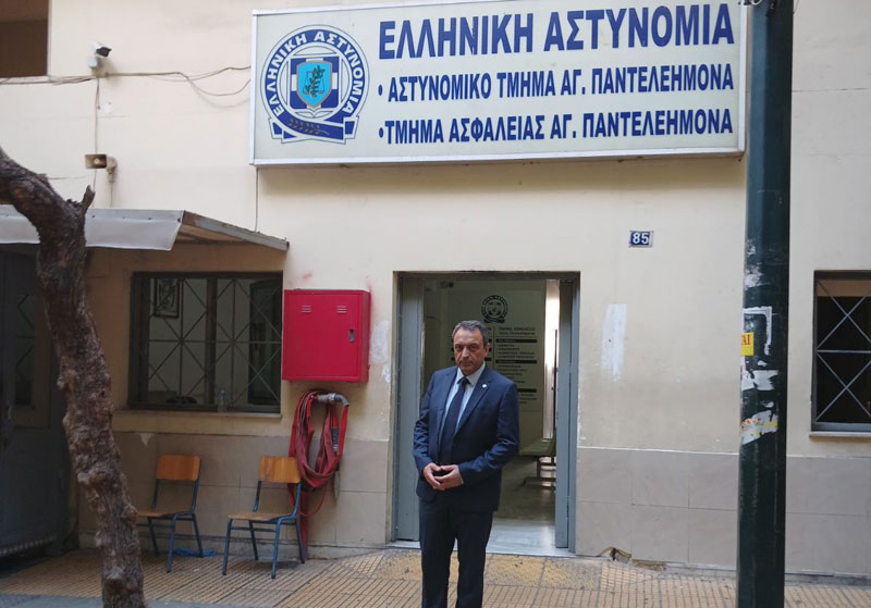 Το Αστυνομικό Τμήμα του Αγίου Παντελεήμονα επισκέφθηκε ο Πρόεδρος της Κ.Ο. «ΣΠΑΡΤΙΑΤΕΣ» Βασίλης Στίγκας