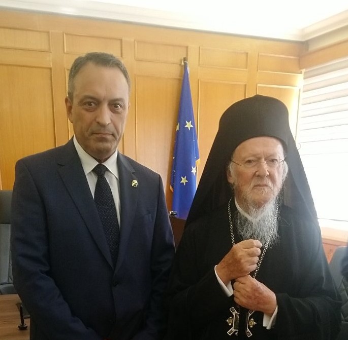Συνάντηση Προέδρου «ΣΠΑΡΤΙΑΤΩΝ», Β. Στίγκα με τον Παναγιώτατο Οικουμενικό Πατριάρχη κ. κ. Βαρθολομαίο